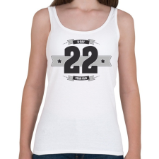 PRINTFASHION b-day-22-dark-lightgrey - Női atléta - Fehér női trikó