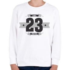 PRINTFASHION b-day-23-dark-lightgrey - Gyerek pulóver - Fehér