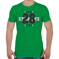PRINTFASHION b-day-28-dark-lightgrey - Férfi póló - Zöld