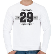 PRINTFASHION b-day-29-dark-lightgrey - Férfi pulóver - Fehér férfi pulóver, kardigán