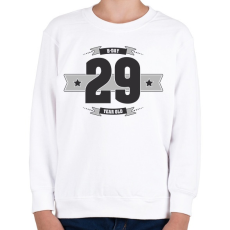 PRINTFASHION b-day-29-dark-lightgrey - Gyerek pulóver - Fehér