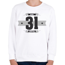 PRINTFASHION b-day-31-dark-lightgrey - Gyerek pulóver - Fehér gyerek pulóver, kardigán