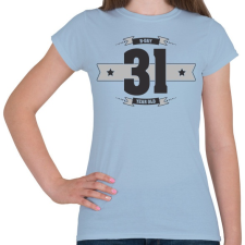 PRINTFASHION b-day-31-dark-lightgrey - Női póló - Világoskék női póló