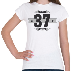 PRINTFASHION b-day-37-dark-lightgrey - Női póló - Fehér