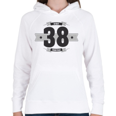 PRINTFASHION b-day-38-dark-lightgrey - Női kapucnis pulóver - Fehér