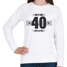 PRINTFASHION b-day-40-dark-lightgrey - Női pulóver - Fehér