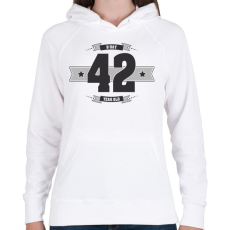 PRINTFASHION b-day-42-dark-lightgrey - Női kapucnis pulóver - Fehér