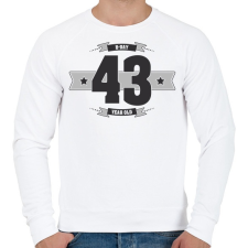 PRINTFASHION b-day-43-dark-lightgrey - Férfi pulóver - Fehér férfi pulóver, kardigán