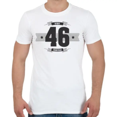 PRINTFASHION b-day-46-dark-lightgrey - Férfi póló - Fehér