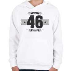 PRINTFASHION b-day-46-dark-lightgrey - Gyerek kapucnis pulóver - Fehér