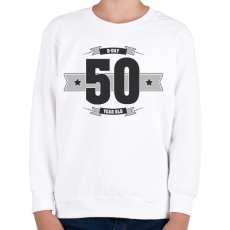 PRINTFASHION b-day-50-dark-lightgrey - Gyerek pulóver - Fehér