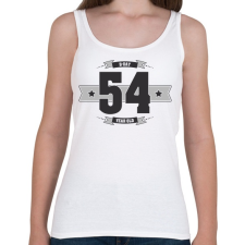 PRINTFASHION b-day-54-dark-lightgrey - Női atléta - Fehér női trikó