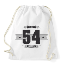 PRINTFASHION b-day-54-dark-lightgrey - Sportzsák, Tornazsák - Fehér tornazsák