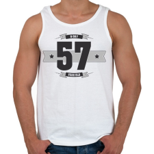 PRINTFASHION b-day-57-dark-lightgrey - Férfi atléta - Fehér atléta, trikó