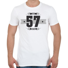 PRINTFASHION b-day-57-dark-lightgrey - Férfi póló - Fehér