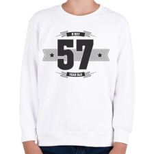 PRINTFASHION b-day-57-dark-lightgrey - Gyerek pulóver - Fehér gyerek pulóver, kardigán