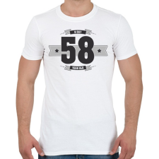 PRINTFASHION b-day-58-dark-lightgrey - Férfi póló - Fehér férfi póló