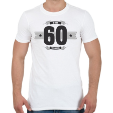 PRINTFASHION b-day-60-dark-lightgrey - Férfi póló - Fehér férfi póló