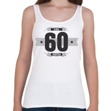 PRINTFASHION b-day-60-dark-lightgrey - Női atléta - Fehér női trikó