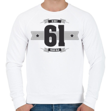 PRINTFASHION b-day-61-dark-lightgrey - Férfi pulóver - Fehér férfi pulóver, kardigán