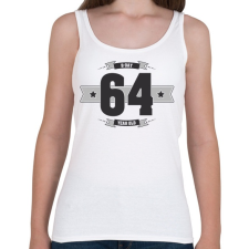 PRINTFASHION b-day-64-dark-lightgrey - Női atléta - Fehér női trikó