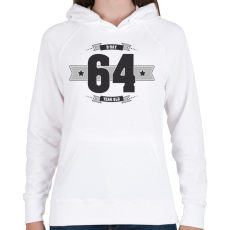 PRINTFASHION b-day-64-dark-lightgrey - Női kapucnis pulóver - Fehér