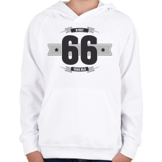 PRINTFASHION b-day-66-dark-lightgrey - Gyerek kapucnis pulóver - Fehér