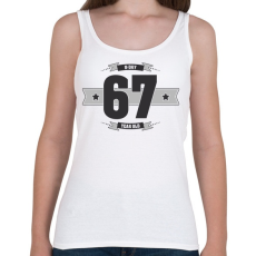 PRINTFASHION b-day-67-dark-lightgrey - Női atléta - Fehér