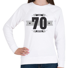 PRINTFASHION b-day-70-dark-lightgrey - Női pulóver - Fehér