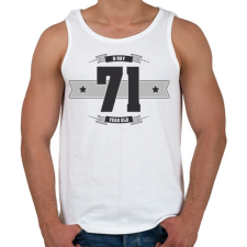 PRINTFASHION b-day-71-dark-lightgrey - Férfi atléta - Fehér atléta, trikó