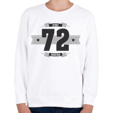 PRINTFASHION b-day-72-dark-lightgrey - Gyerek pulóver - Fehér