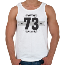 PRINTFASHION b-day-73-dark-lightgrey - Férfi atléta - Fehér atléta, trikó