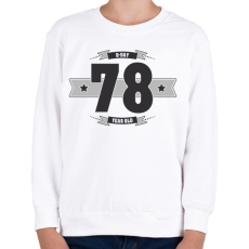 PRINTFASHION b-day-78-dark-lightgrey - Gyerek pulóver - Fehér