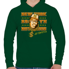 PRINTFASHION B.I.G - Férfi kapucnis pulóver - Sötétzöld
