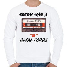 PRINTFASHION B oldal - Férfi pulóver - Fehér férfi pulóver, kardigán