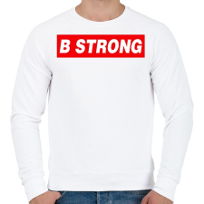PRINTFASHION B strong - Férfi pulóver - Fehér férfi pulóver, kardigán