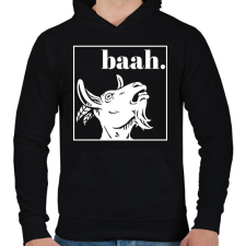 PRINTFASHION Baah. - Férfi kapucnis pulóver - Fekete férfi pulóver, kardigán