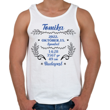 PRINTFASHION Baba adat - fiú - Férfi atléta - Fehér atléta, trikó