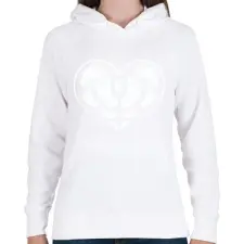 PRINTFASHION Baba érkezik - Női kapucnis pulóver - Fehér női pulóver, kardigán