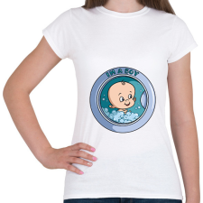 PRINTFASHION Baba érkezik - Női póló - Fehér női póló