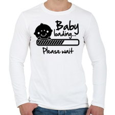 PRINTFASHION Baba folyamatban - Férfi hosszú ujjú póló - Fehér férfi póló