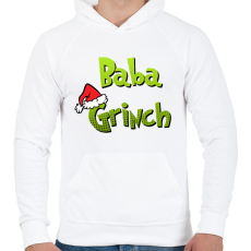 PRINTFASHION Baba grinch - Férfi kapucnis pulóver - Fehér