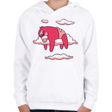 PRINTFASHION Baba Lajhár - Gyerek kapucnis pulóver - Fehér gyerek pulóver, kardigán