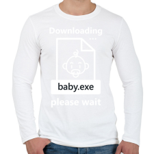 PRINTFASHION Baba letöltése - Férfi hosszú ujjú póló - Fehér férfi póló