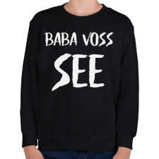 PRINTFASHION BABA VOSS - Gyerek pulóver - Fekete gyerek pulóver, kardigán
