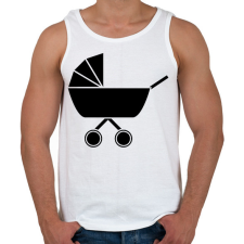 PRINTFASHION Babakocsi - Férfi atléta - Fehér atléta, trikó