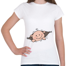 PRINTFASHION Babaváró - Női póló - Fehér