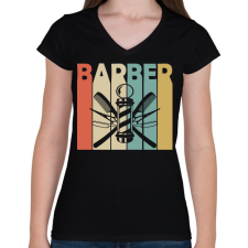 PRINTFASHION Babber - Női V-nyakú póló - Fekete női póló