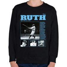 PRINTFASHION Babe Ruth - baseball - Gyerek pulóver - Fekete gyerek pulóver, kardigán