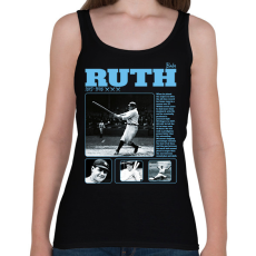 PRINTFASHION Babe Ruth - baseball - Női atléta - Fekete